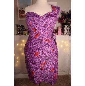 Vixen By Micheline Pitt Haunted Honey Sarong Dress in Sea Siren 2XL NWOT